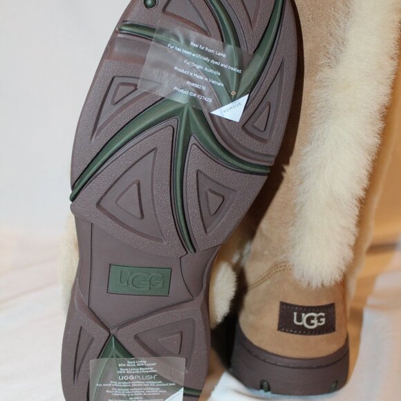NEW UGG WOMEN'S SUNDANCE TALL SUEDE SHEARLING LINED WINTER BOOTS CHESTNUT - Picture 7 of 7
